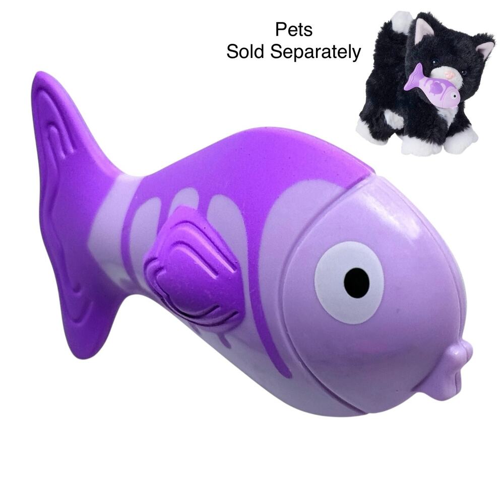 American Girl Fish Toy Tuxedo Cat Accessory Magnetic Purple Plastic Bathtub Toy